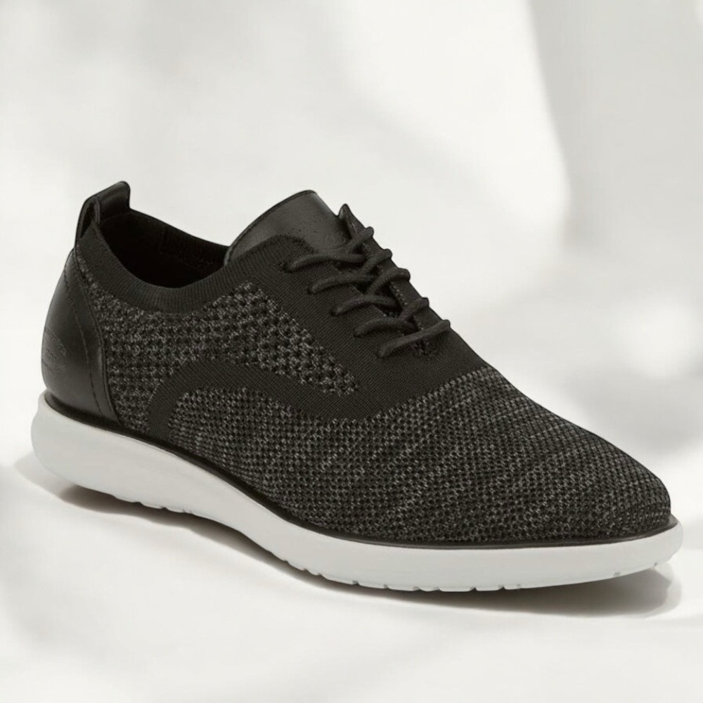 G.H. Bass Men’s Connor KT‎ Casual Lace-up Oxford Black/Grey Knit Upper